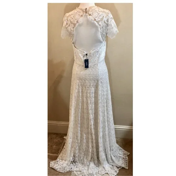 Marchesa Notte Ivory Lace Wedding Gown
